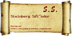 Steinberg Sándor névjegykártya